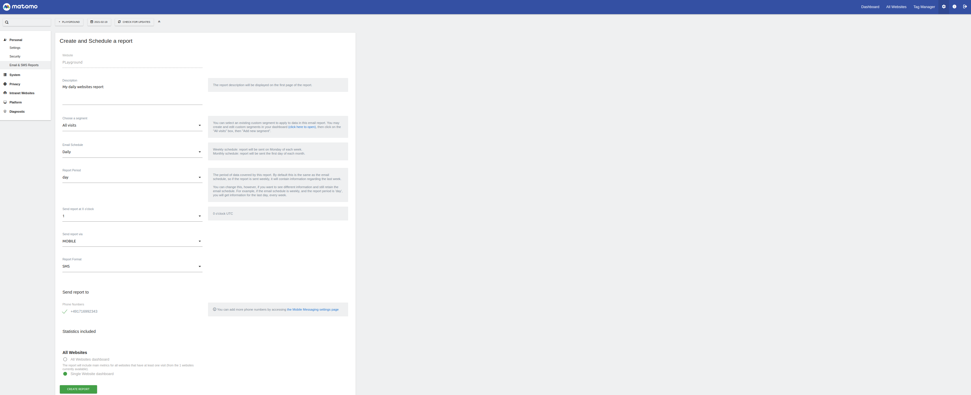 Create Report