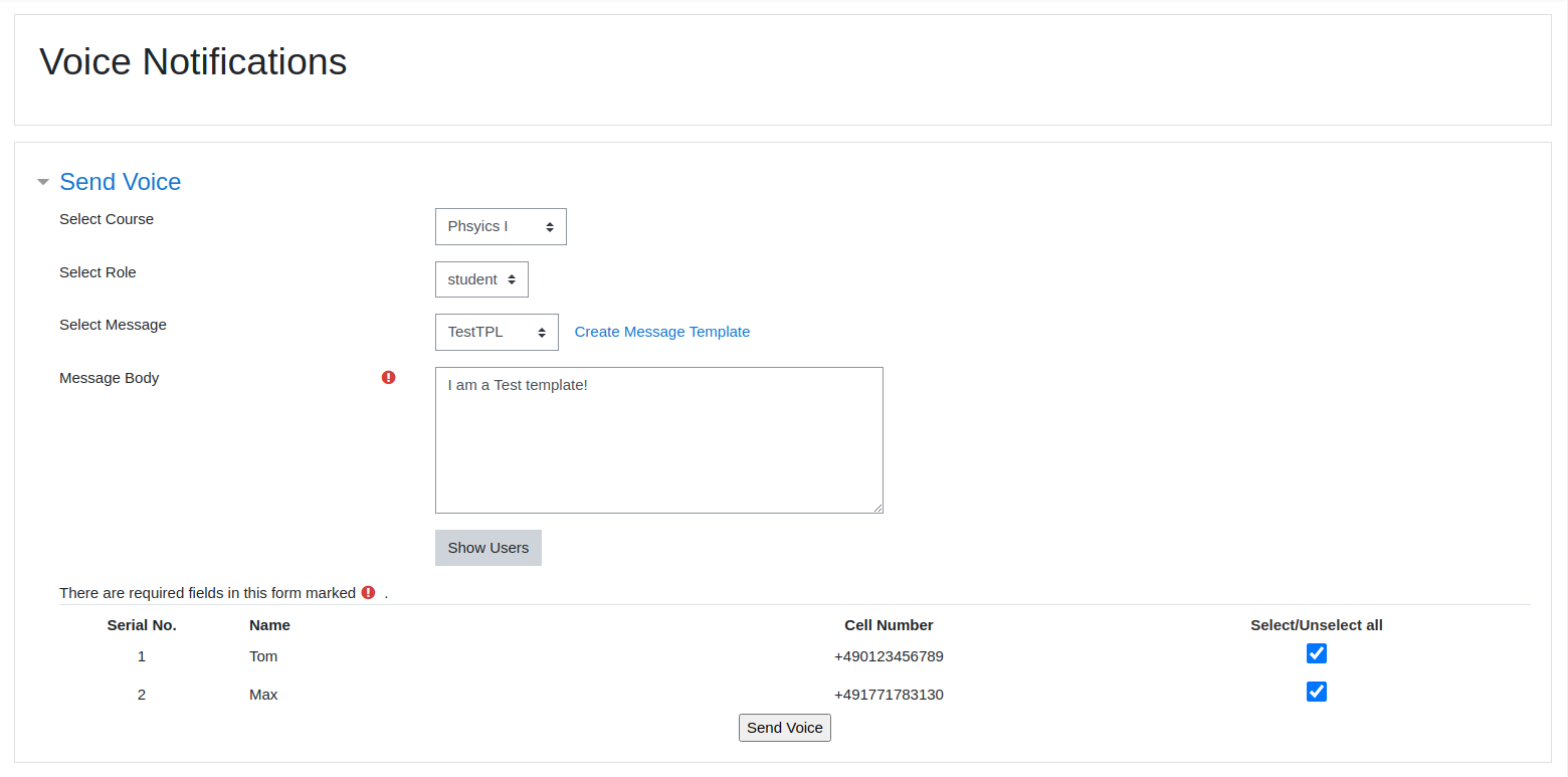 Send text-to-speech messages
